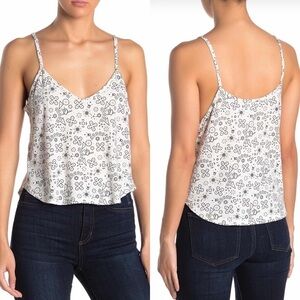NWT LNA swing printed Cami top grey bandana